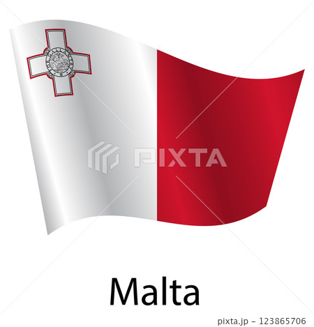 Flag of the country Malta on a white background 123865706