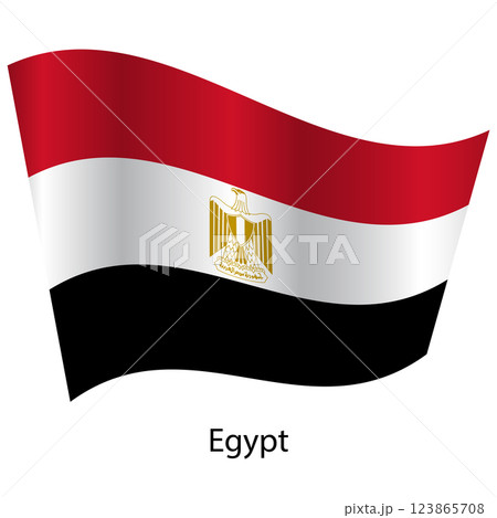 Flag of the country Egypt on a white background 123865708