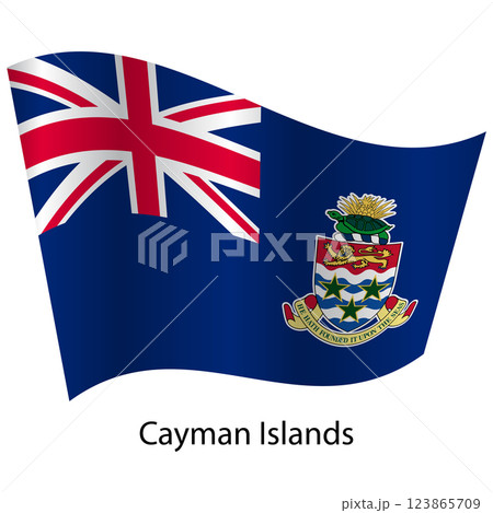 Flag of the country Cayman Islands on a white background 123865709