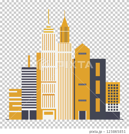 各種建築物的插圖 123865851