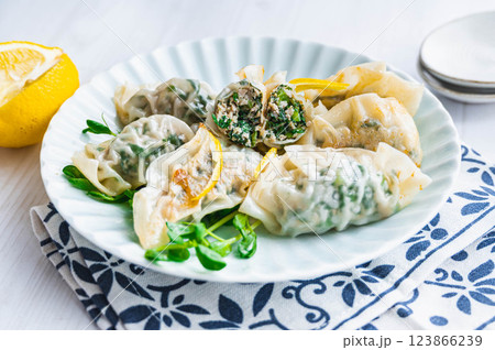 春菊の焼き餃子 春菊の焼き餃子 123866239