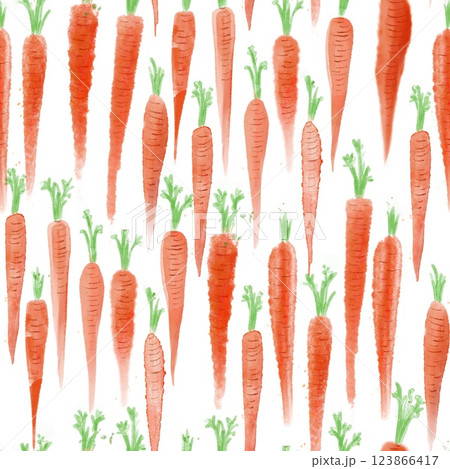 Seamless pattern with bright carrots on a white background 123866417