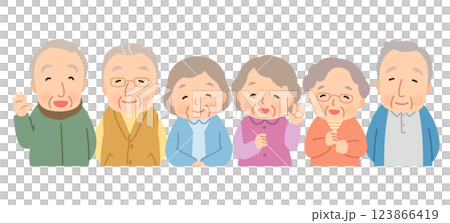 Elderly group, senior, elderly 123866419