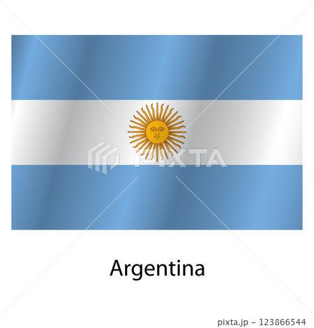 Flag of the country Argentina on a white background 123866544