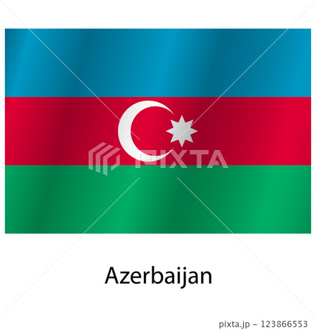 Flag of the country Azerbaijan on a white background Flag of the country Azerbaijan on a white background 123866553