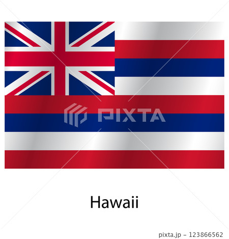 Flag of the country Hawaii on a white background Flag of the country Hawaii on a white background 123866562