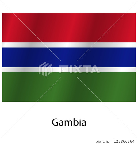 Flag of the country Gambia on a white background 123866564
