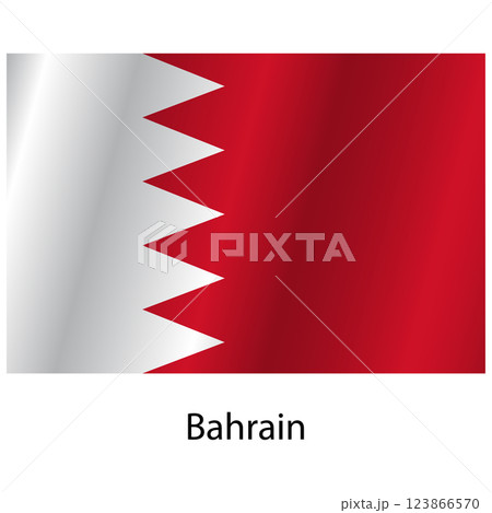 Flag of the country Bahrain on a white background Flag of the country Bahrain on a white background 123866570
