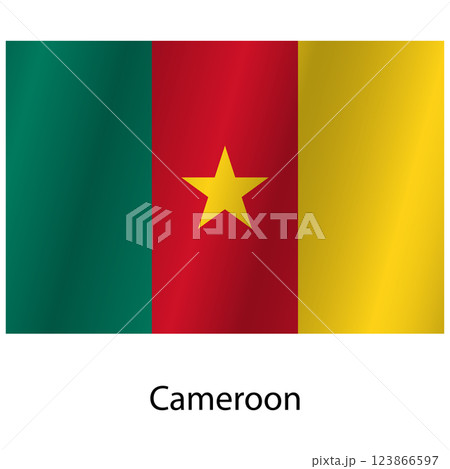 Flag of the country Cameroon on a white background Flag of the country Cameroon on a white background 123866597