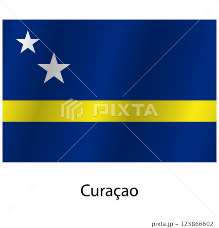 Flag of the country Curacao on a white background 123866602