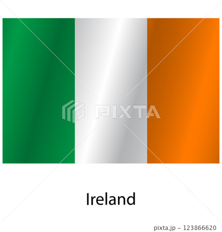 Flag of the country Ireland on a white background 123866620