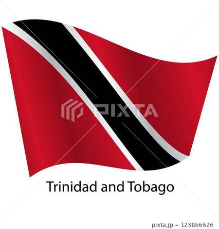 Flag of the country Trinidad and Tobago on a white background 123866626
