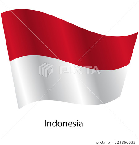 Flag of the country Indonesia on a white background 123866633