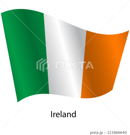 Flag of the country Ireland on a white background 123866640