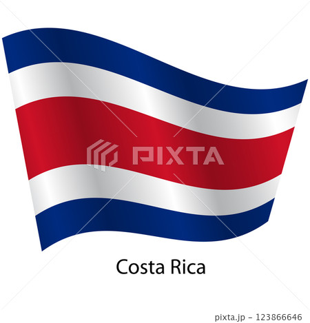 Flag of the country Costa Rica on a white background Flag of the country Costa Rica on a white background 123866646