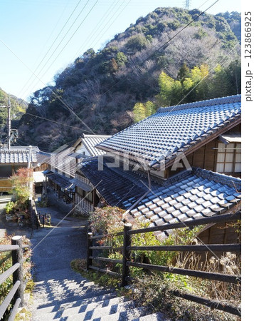 静岡県　宇津ノ谷の集落　3月 123866925