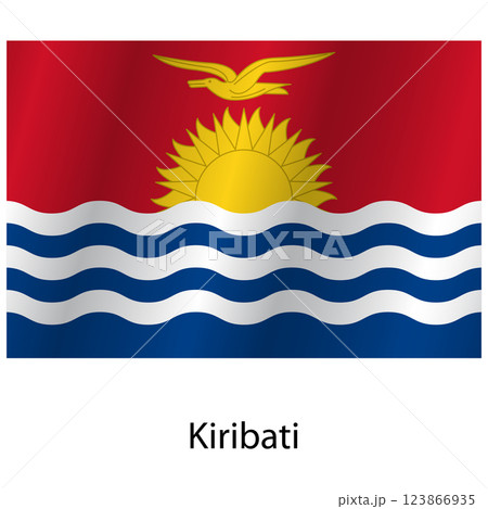 Flag of the country Kiribati on a white background 123866935