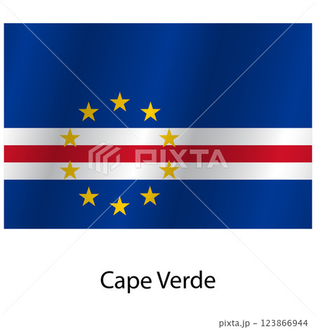 Flag of the country Cape Verde on a white background Flag of the country Cape Verde on a white background 123866944