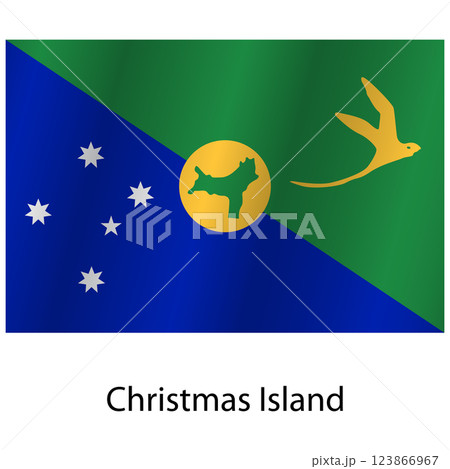 Flag of the country Christmas Island on a white background 123866967
