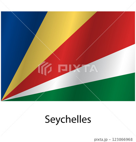 Flag of the country Seychelles on a white background 123866968