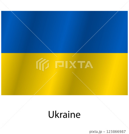 Flag of the country Ukraine on a white background Flag of the country Ukraine on a white background 123866987