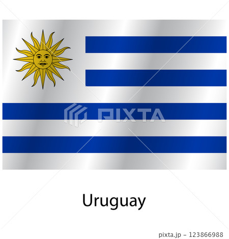 Flag of the country Uruguay on a white background Flag of the country Uruguay on a white background 123866988