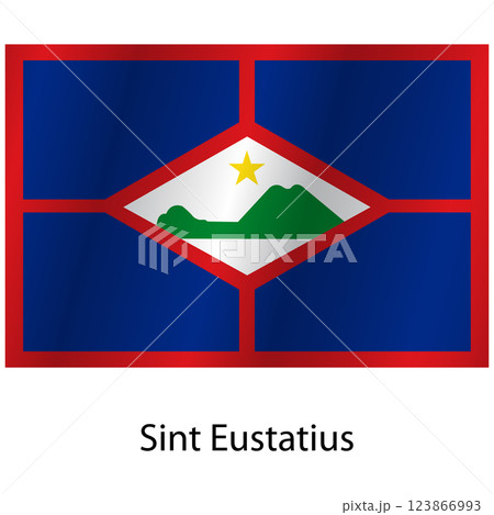 Flag of the country Sint Eustatius on a white background Flag of the country Sint Eustatius on a white background 123866993