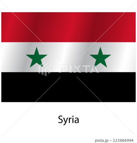 Flag of the country Syria on a white background 123866994