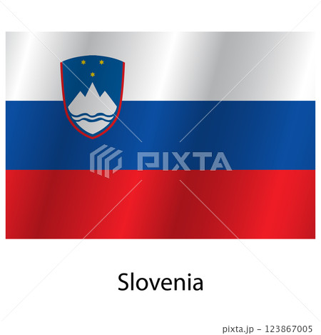 Flag of the country Slovenia on a white background 123867005