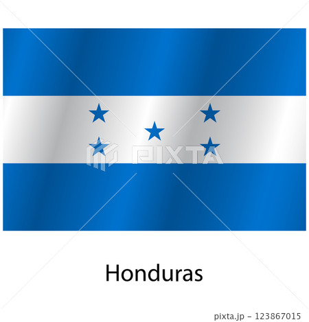 Flag of the country Honduras on a white background 123867015