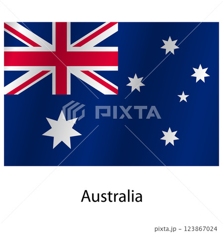 Flag of the country Australia on a white background 123867024