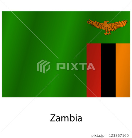 Flag of the country Zambia on a white background Flag of the country Zambia on a white background 123867160