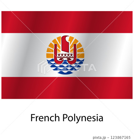 Flag of the country French Polynesia on a white background 123867165