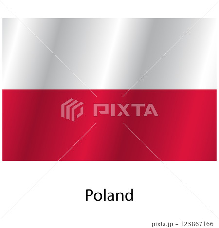 Flag of the country Poland on a white background Flag of the country Poland on a white background 123867166