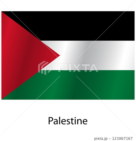 Flag of the country Palestine on a white background 123867167