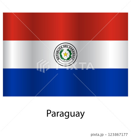Flag of the country Paraguay on a white background 123867177