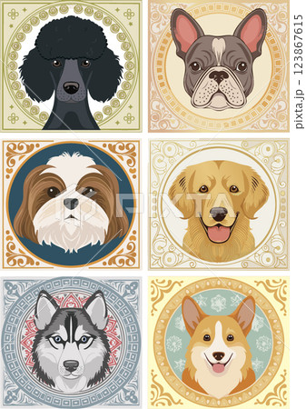 犬のイラスト2 犬のイラスト2 123867615