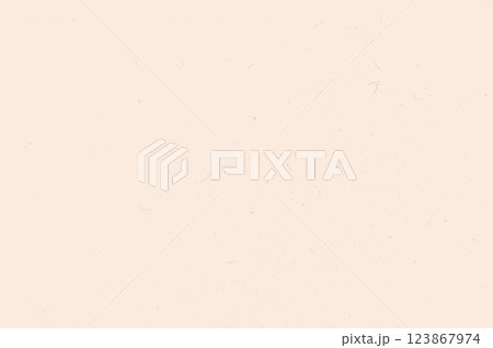 Beige pink grain paper texture. Rice paper. Craft recycle material. Neutral tone background with noise and speckles. Pale egg shell backdrop. Natural creamy canvas. Vector illustration. 123867974