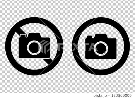 No photography Simple mark Black and white 123869000