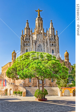 Area Mount Tibidabo, where the Sagrat Cor church is located. Barcelona. Area Mount Tibidabo, where the Sagrat Cor church is located. Barcelona. 123869225