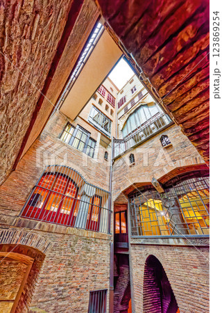 Barcelona. Inside Palace of Guell (Palau Guell) Gothic Quarter. Barcelona. Inside Palace of Guell (Palau Guell) Gothic Quarter. 123869254