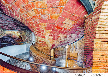 Barcelona. Inside Palace of Guell (Palau Guell) Gothic Quarter. Barcelona. Inside Palace of Guell (Palau Guell) Gothic Quarter. 123869255