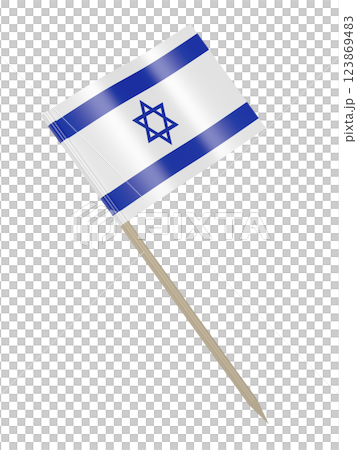 Toothpick with the flag of Israel Toothpick with the flag of Israel 123869483