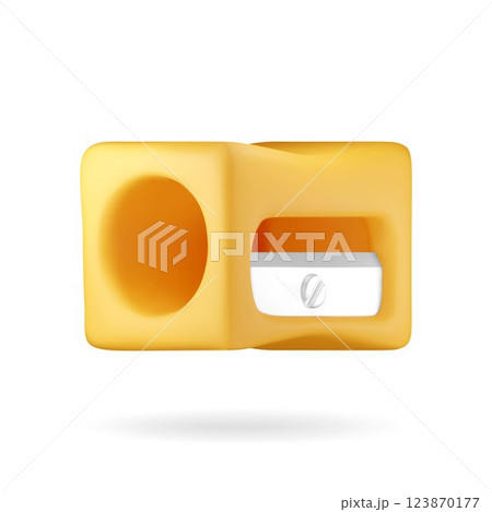 3D plastic pencil sharpener 123870177