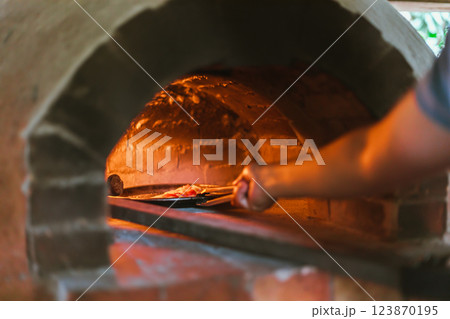 pizza traditional oven pizza traditional oven 123870195