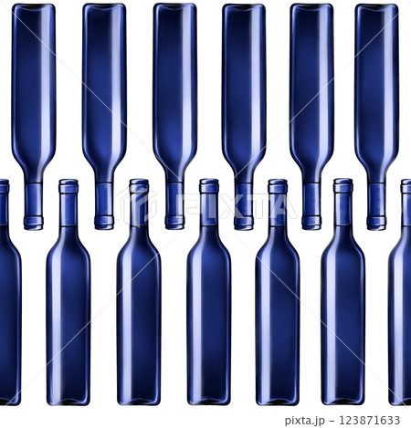 Wine bottles seamless pattern. Hand drawn endless background for bars and restaurants. 123871633