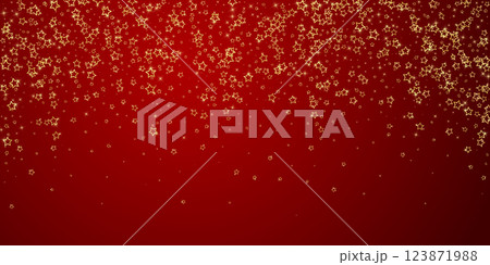 Christmas stars vector overlay. Magic stars luxury sparkling confetti. Christmas spirit. Festive stars vector illustration on red background. Christmas stars vector overlay. Magic stars luxury sparkling confetti. Christmas spirit. Festive stars vector illustration on red background. 123871988