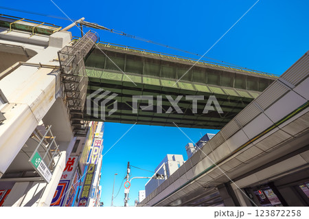 Dec 8 2024 Urban Intersection with Elevated Highway, Tokyo 123872258