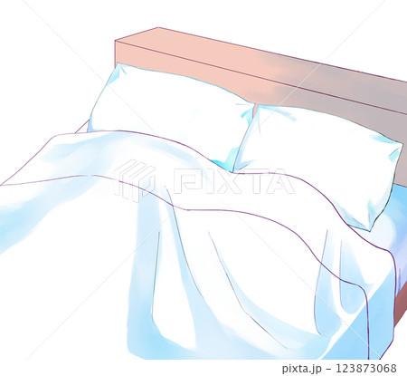 ダブルベッドの背景 123873068