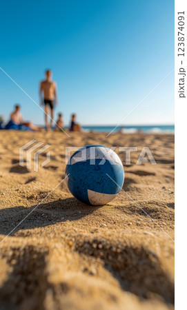 Beach Volleyball Fun 123874091